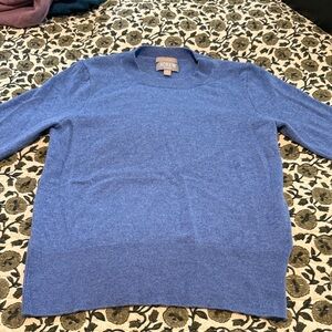 J. Crew women’s Heather Blue  Cashmere Crewneck Sweater